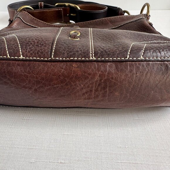 Coach Chelsea Laced Med Duffle Bag Brown Pebble Leather: Vintage 2006 Coach - Picture 6 of 12